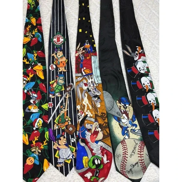 Vintage Looney Tunes 1993-96 Lot Of 8 Ties Sports And Holiday Themed See Details - Picture 7 of 16